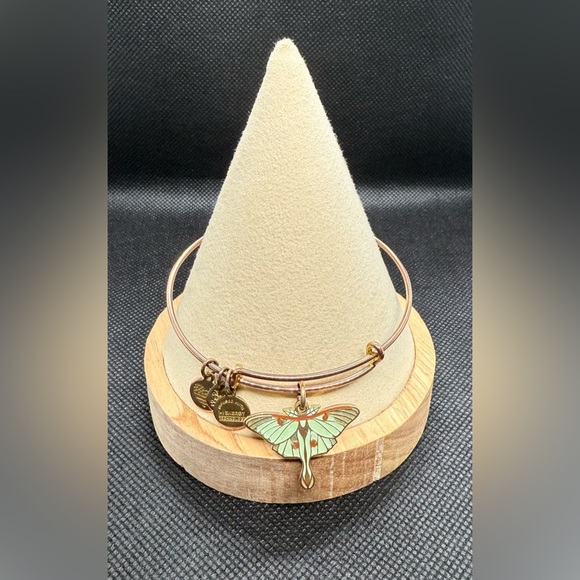 🧡ALEX AND ANI🧡Luna Moth Color Infusion Charm Bangle in Rose Gold Tone/EUC - Picture 1 of 7